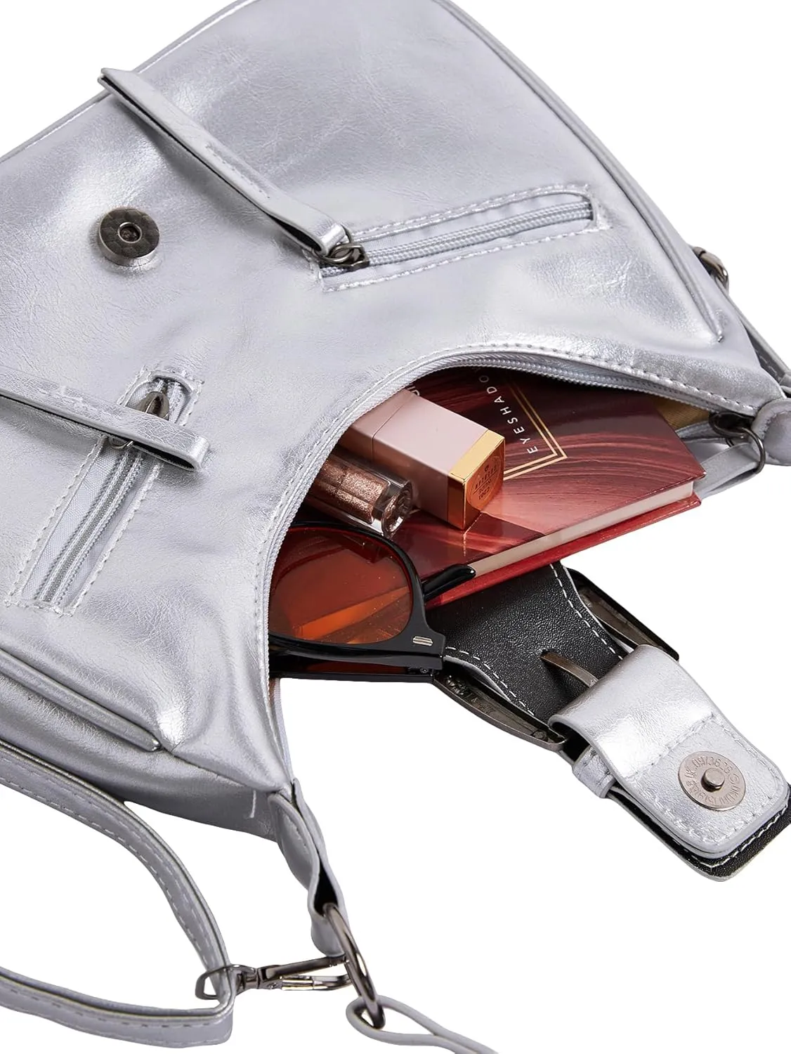 Verdusa Women's Vintage PU Leather Shoulder Bag Zipper Underarm Bags