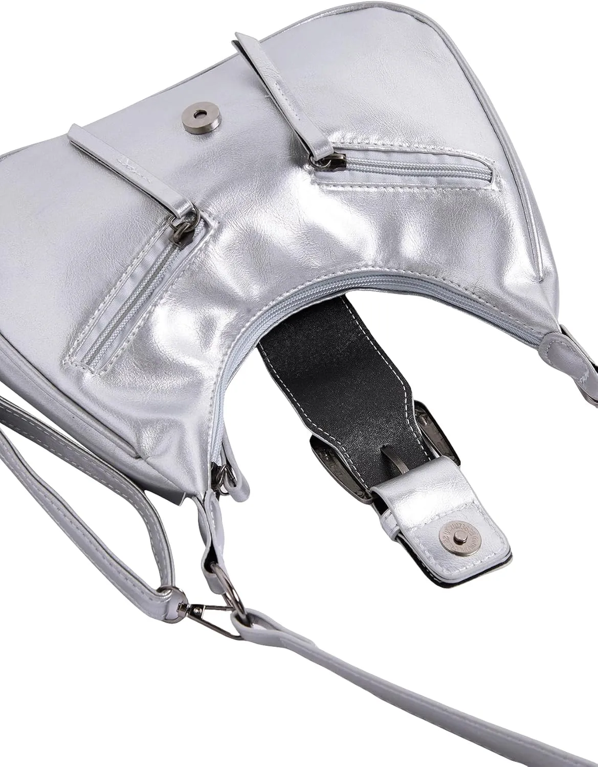 Verdusa Women's Vintage PU Leather Shoulder Bag Zipper Underarm Bags