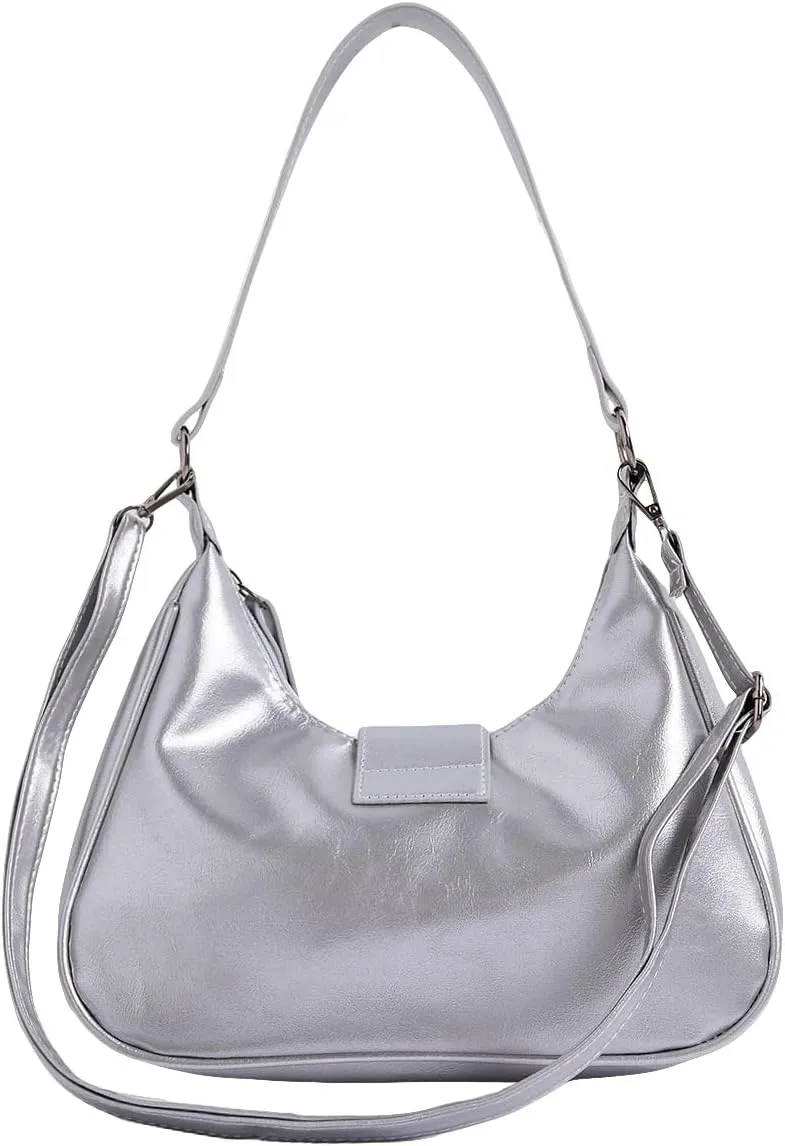 Verdusa Women's Vintage PU Leather Shoulder Bag Zipper Underarm Bags
