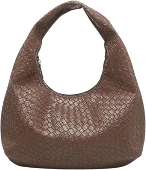 Verdusa Women's Woven Leather Hobo Shoulder Bags Top Handle Braided Underarm Purse