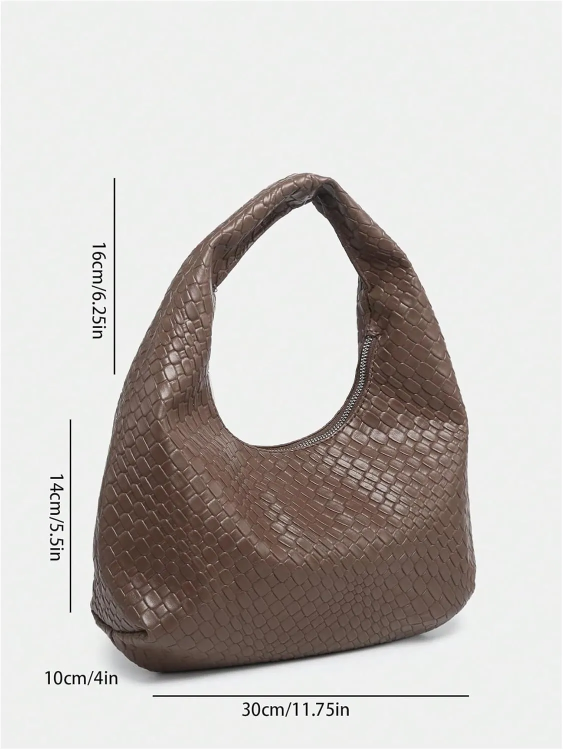 Verdusa Women's Woven Leather Hobo Shoulder Bags Top Handle Braided Underarm Purse