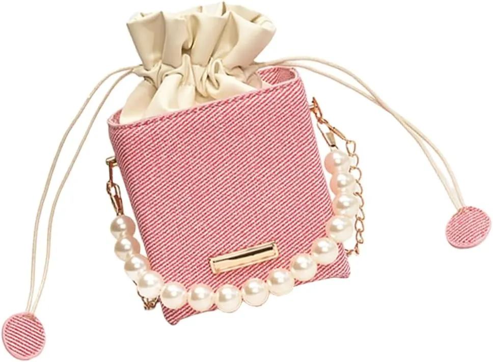 Versatile Bucket Bag For Women Shoulder Bags with Detachable Chain Strap Evening Purse Top Handle Bag Handbag