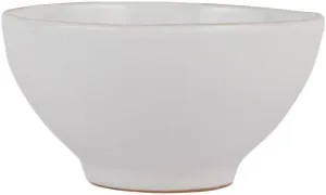 Vietri Cucina Fresca Bianco Terracota White Soup/Cereal Bowl, 6" D Earthenware Kitchen & Dining Deep Oatmeal Dish