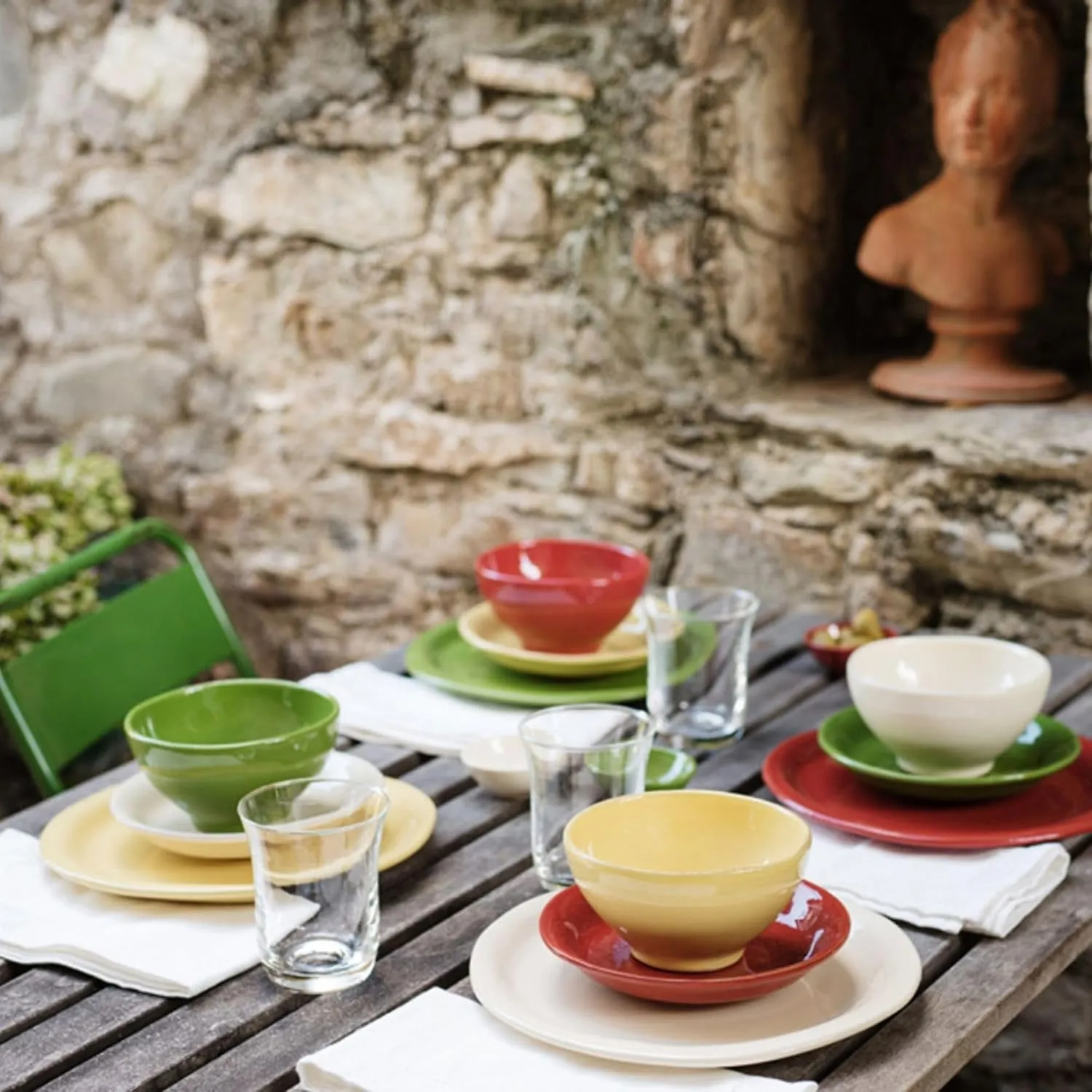Vietri Cucina Fresca Bianco Terracota White Soup/Cereal Bowl, 6" D Earthenware Kitchen & Dining Deep Oatmeal Dish