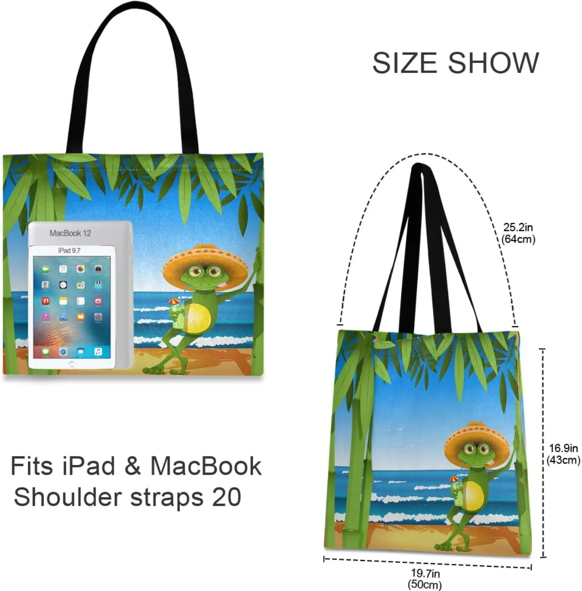 visesunny Fashion Large Lightweight Tote Bag Shoulder Bag for Gym Hiking Picnic Travel Beach Waterproof Tote Bags