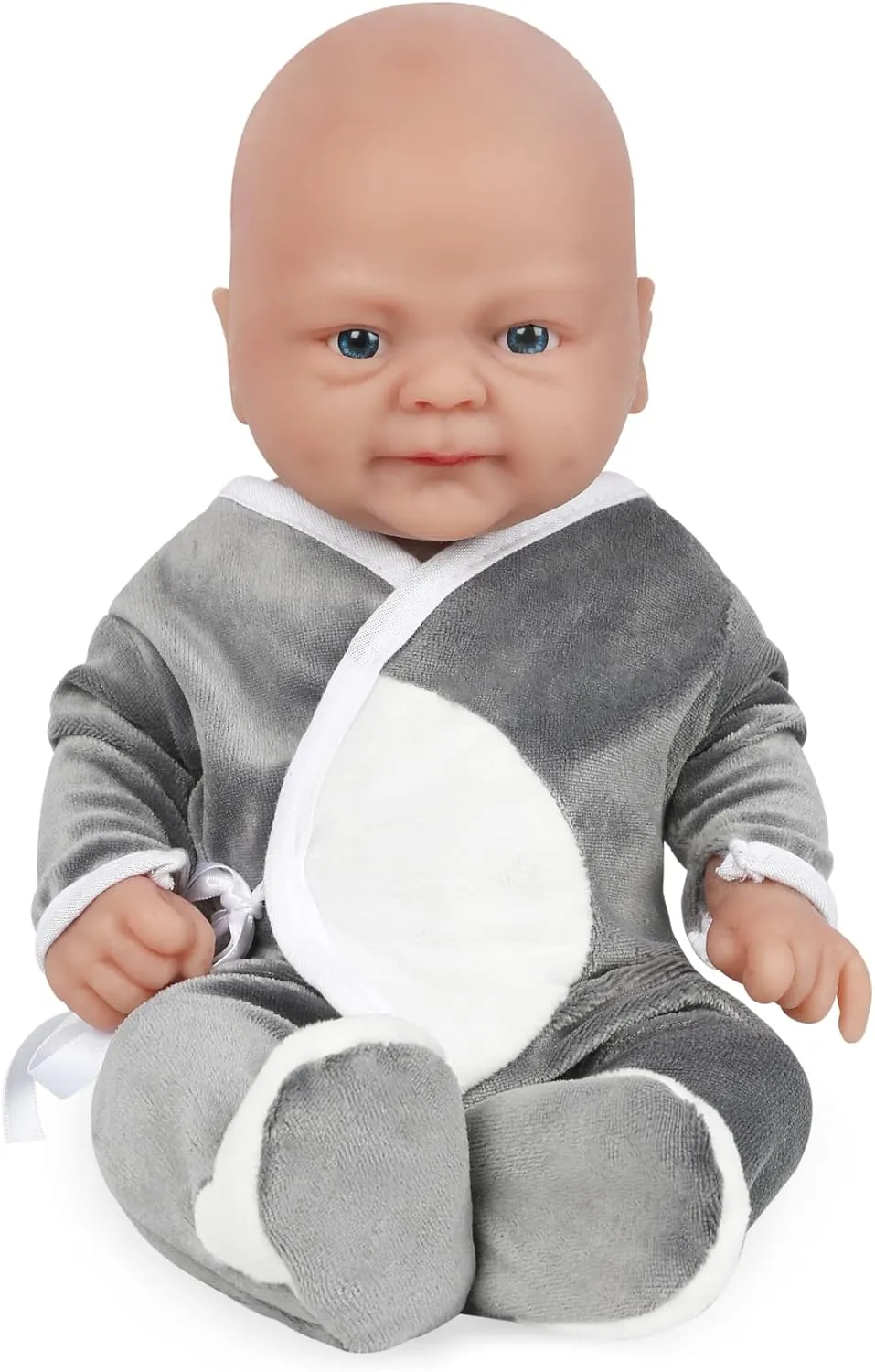 Vollence 14" Full Silicone Realistic Baby Doll - Lifelike Platinum Boy