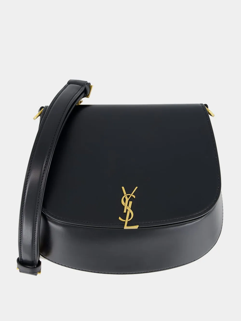 Voltaire Top Handle Bag in Black Box Leather