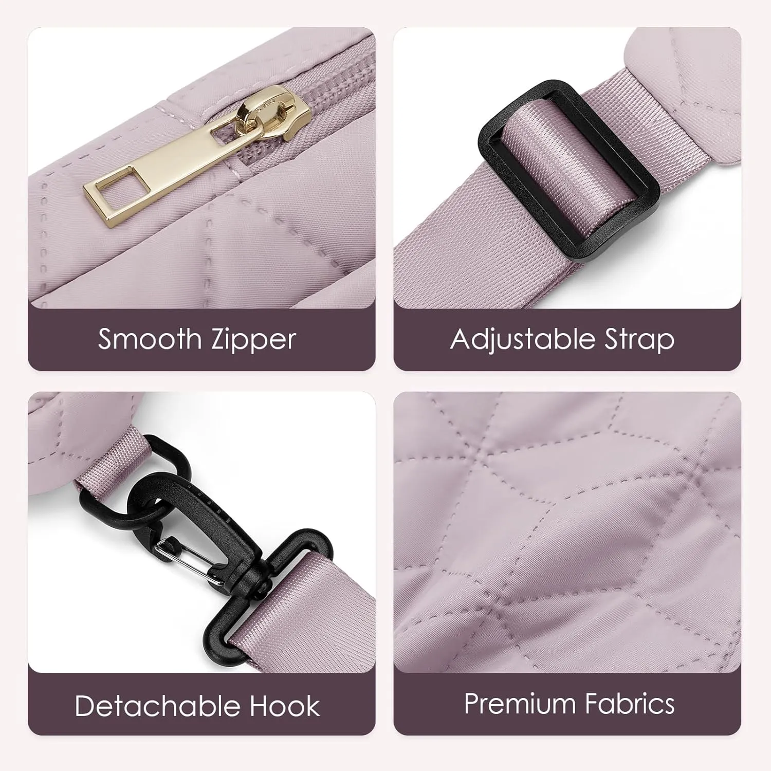 Waist Packs for Women, Light Purple