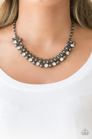 Wall Street Winner- Black (Bling) Necklace And Earrings