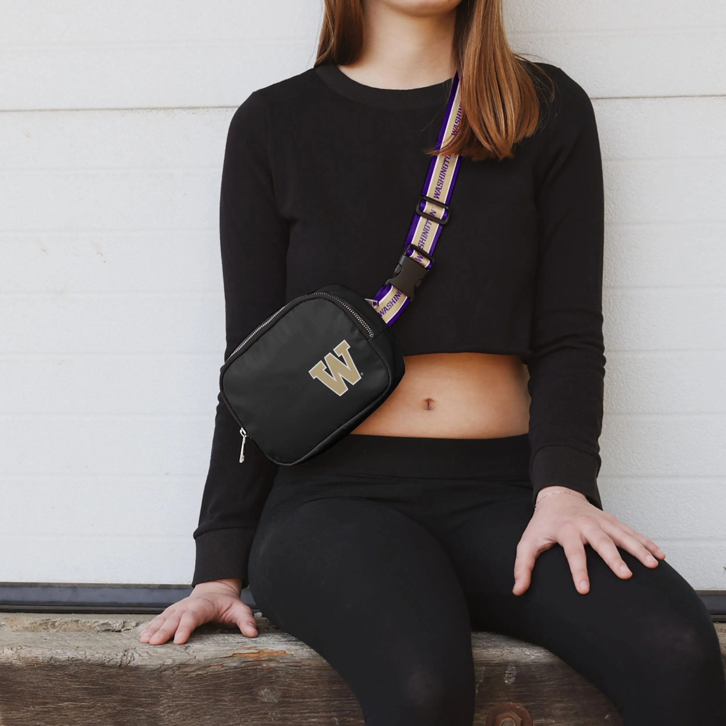 Washington Huskies Team Wordmark Crossbody Belt Bag