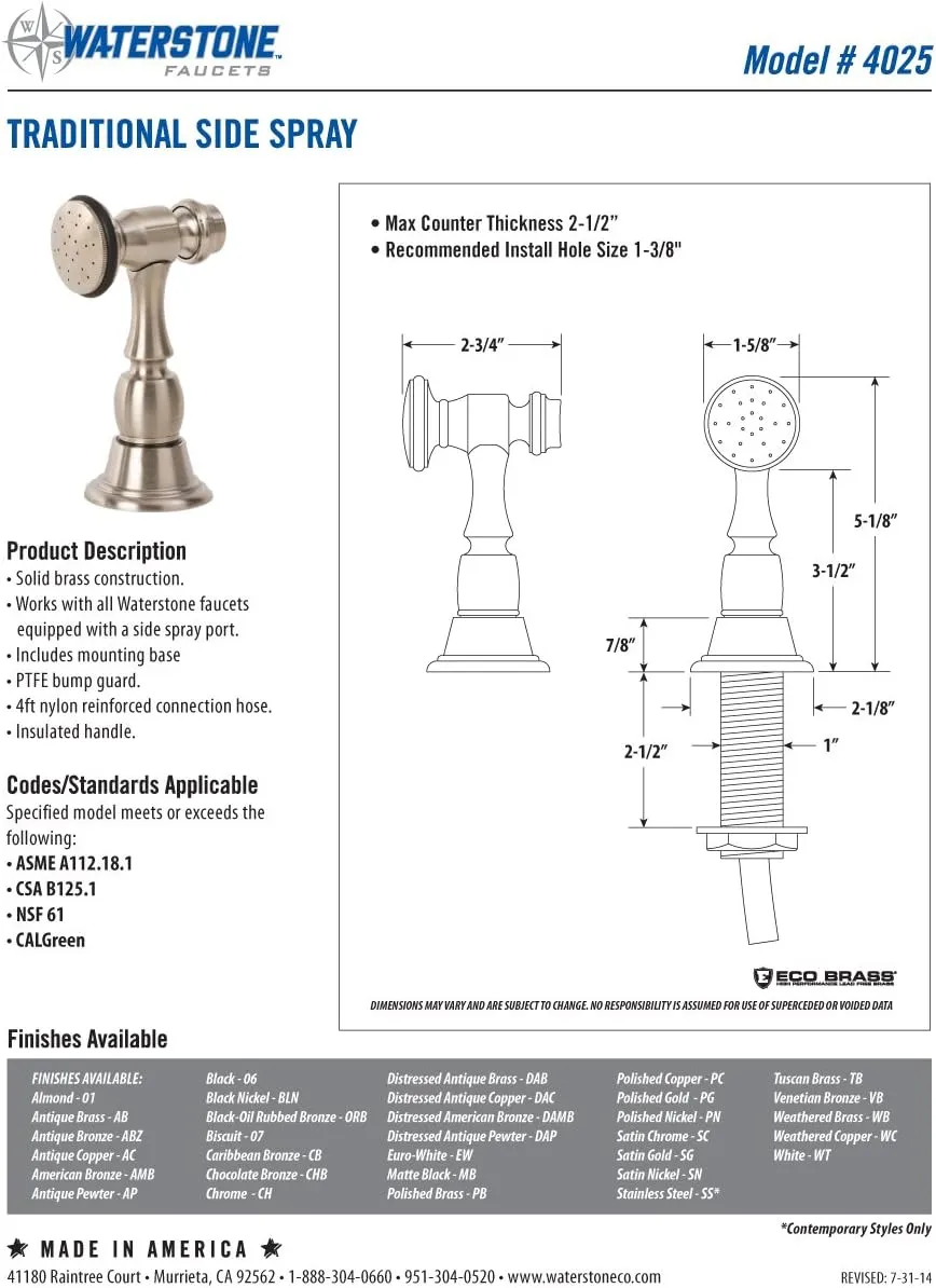 Waterstone 6100-12-2-CLZ-MB Bridge Faucet w/12" Articulated Spout Lever Handles 2pc. Suite Classic Bronze & Matte Black