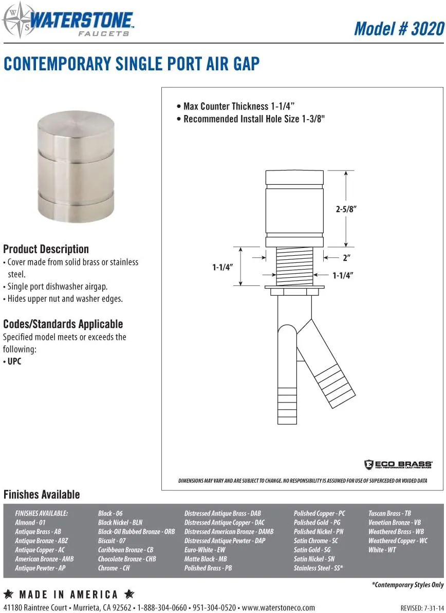Waterstone 7800-4-SB Parche Bridge Faucet 4pc. Suite Satin Brass