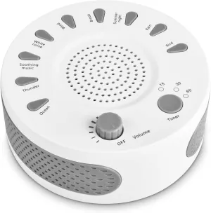 White Noise Machine, Portable Sleep Sound Therapy Machine with 3 Timers & 9 Natural Sound Options for Baby Kids Home Office Bedroom Travel Sleep Timer