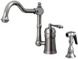 Whitehaus Collection 3-3190-C Legacyhaus Kitchen Faucet, Polished Chrome