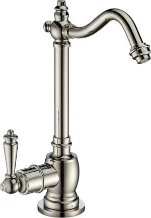 Whitehaus Collection WHFH-H1006-PN Point of Use Instant Hot Water Faucet with Traditional Spout and Self Closing Handle, Polished Nickel