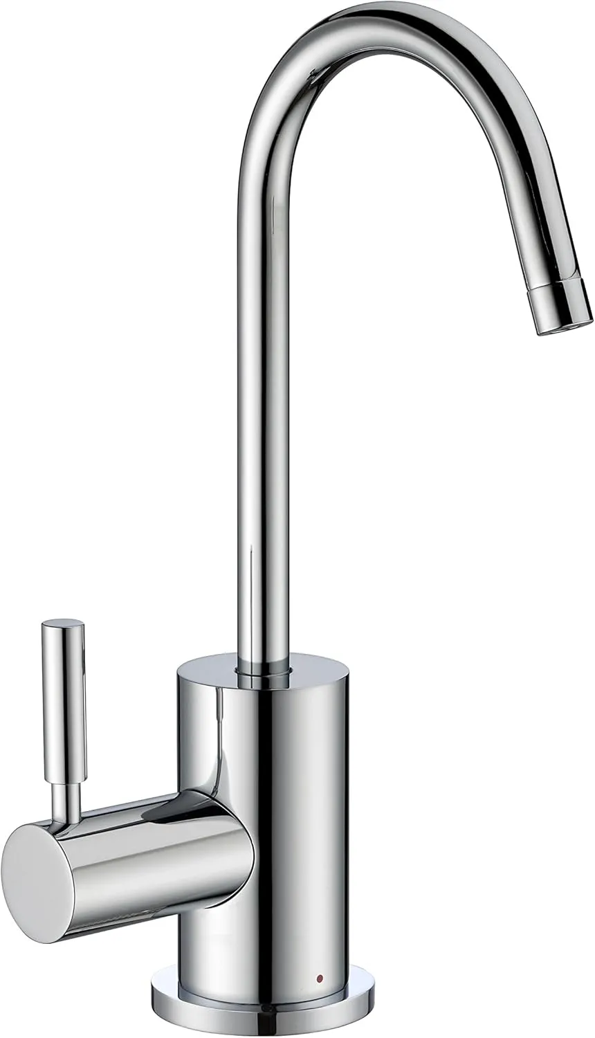 Whitehaus Collection WHFH-H1010-C Forever Hot Point of Use Instant Water Faucet with Contemporary Spout and Self Closing Handle, Polished Chrome