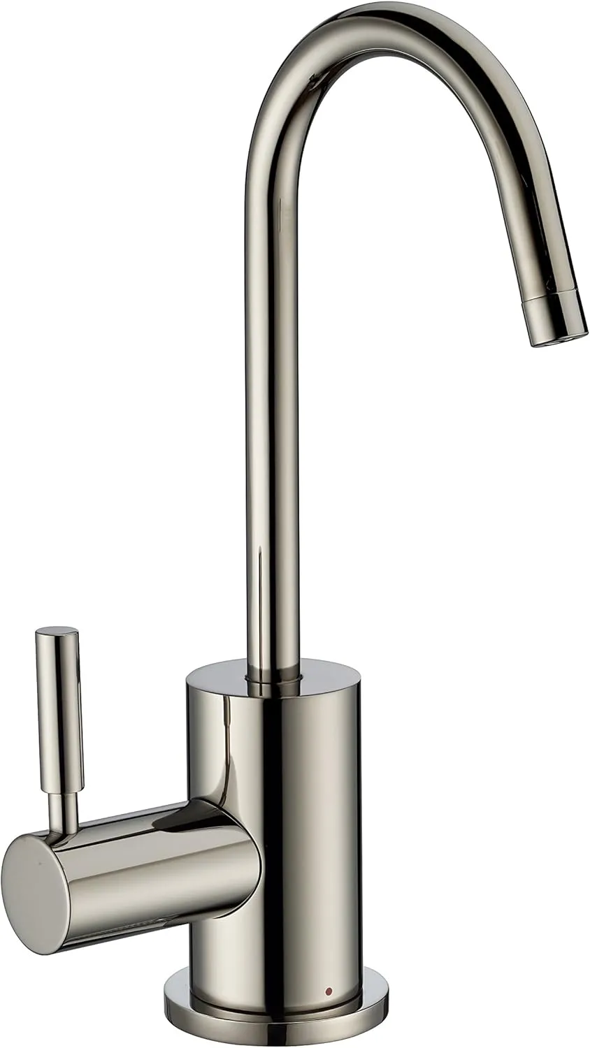 Whitehaus Collection WHFH-H1010-PN Forever Point of Use Instant Hot Water Faucet with Contemporary Spout and Self Closing Handle, Polished Nickel