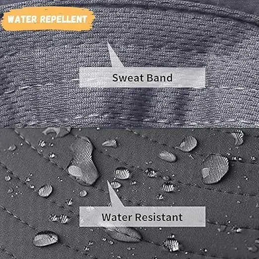 Wide Brim Solar Fan Outdoor Fishing Hat，- UPF 50  Hat with Solar Fans Built in- Removable and USB Charging Fan