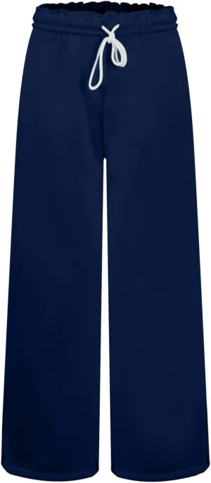 Wide Leg Sweatpants for Women Drawstring High Waisted Lounge Trousers Elastic Waist Baggy Casual Pants with Pockets