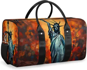 Winged Victory Travel Duffle Bag for Women Men Gym Duffel Foldable Bag Waterproof Weekender American Statue Duffle Tote