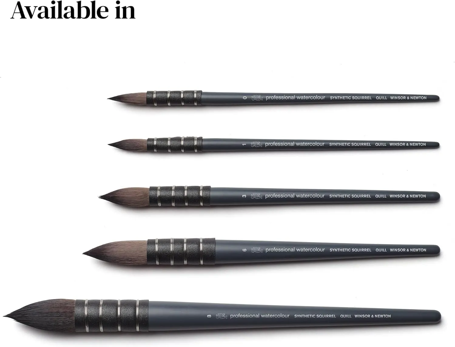 Winsor & Newton Professional Watercolour Synthetic Squirrel Quill Brush, Size 6
