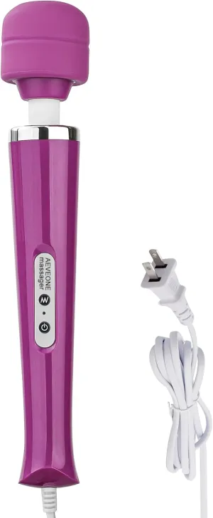 Wired Powerful Handheld Electric Massager, Strong Personal Back Massage for Sports Recovery, Muscle Aches, Body Pain (Purple