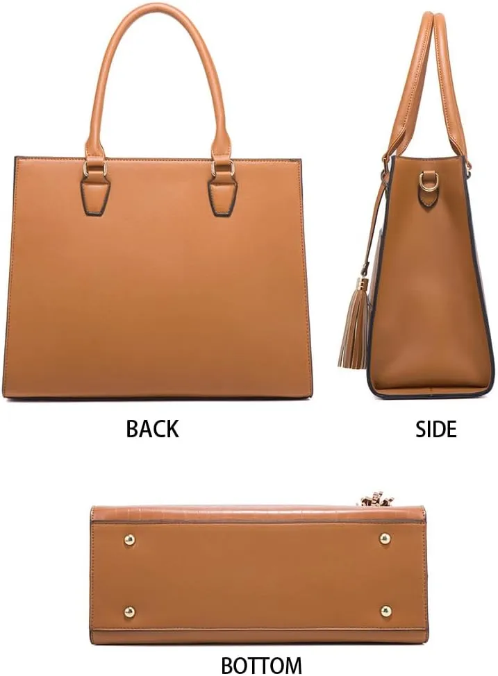 Women Fashion Shoulder Handbags Wallet Tote Bag Top Handle Satchel Hobo with Zipper Closure Set