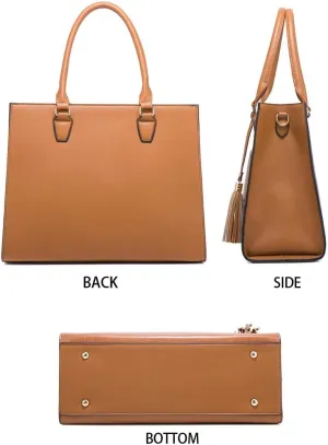 Women Fashion Shoulder Handbags Wallet Tote Bag Top Handle Satchel Hobo with Zipper Closure Set