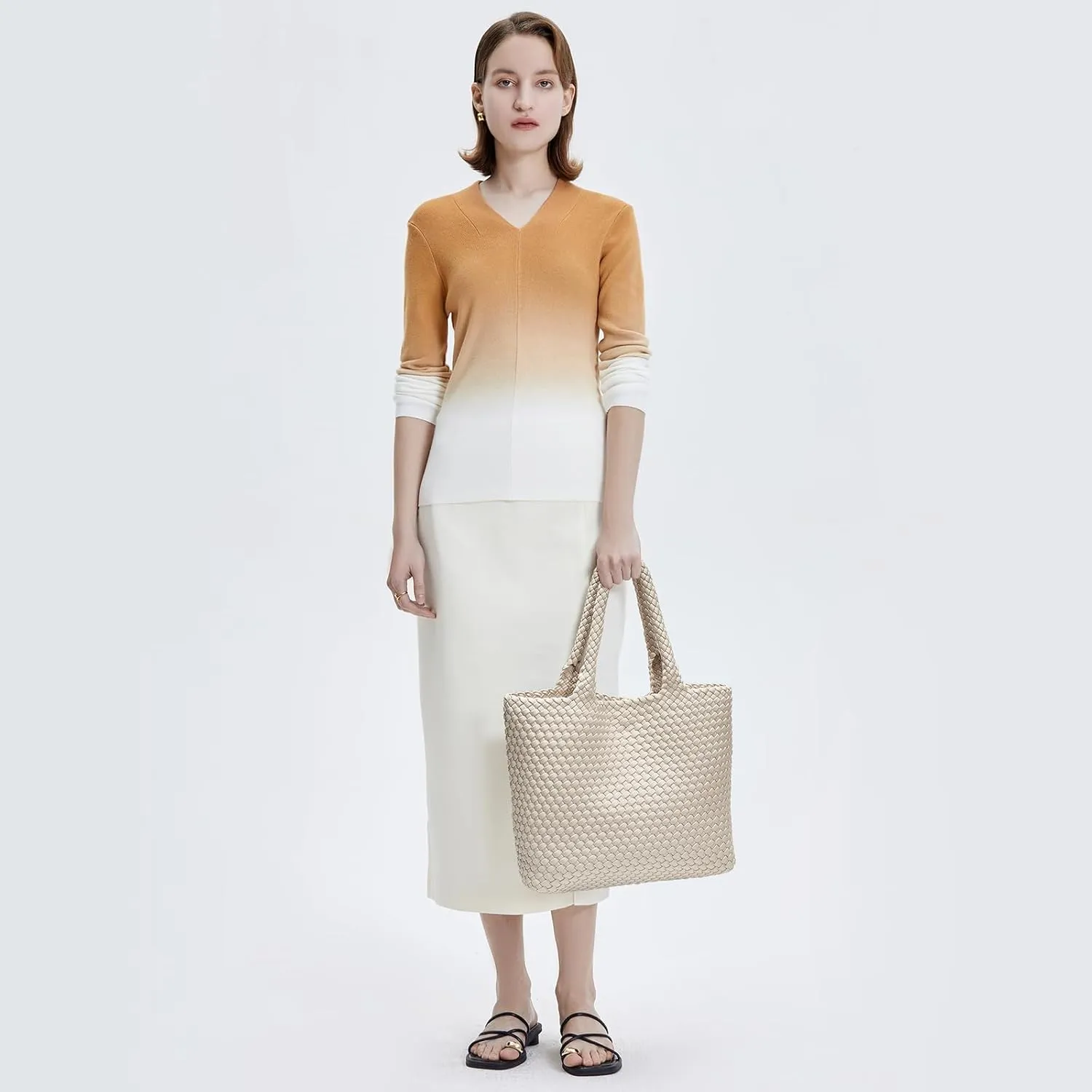 Women Genuine Leather Handbag for Women Large Work Tote Bag with Top Handle Purse Satchel Shoulder Bag for Women