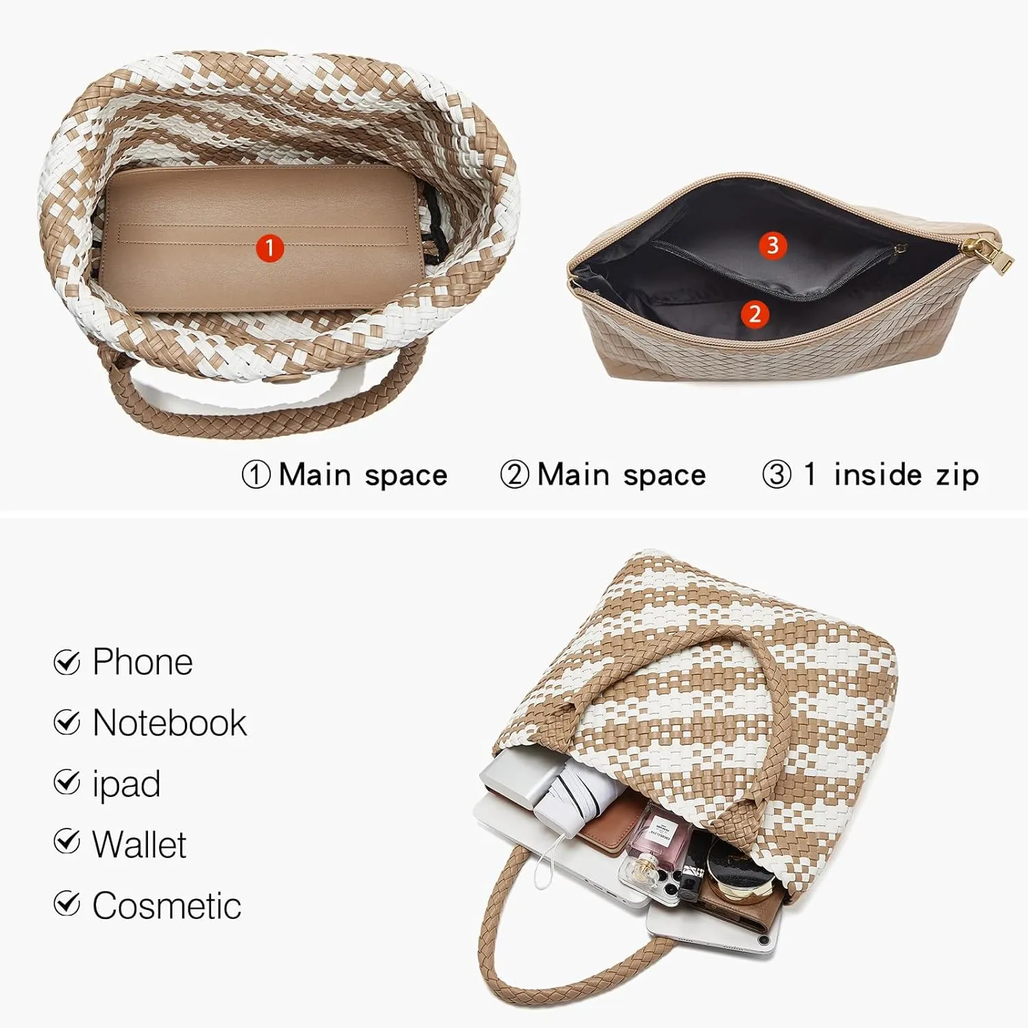 Women Genuine Leather Handbag for Women Large Work Tote Bag with Top Handle Purse Satchel Shoulder Bag for Women
