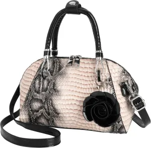 Women Leather Handbag Purse Snakeskin Pattern Shoulder Handbag PU Leather Crossbody Bag Top-Handle Satchel