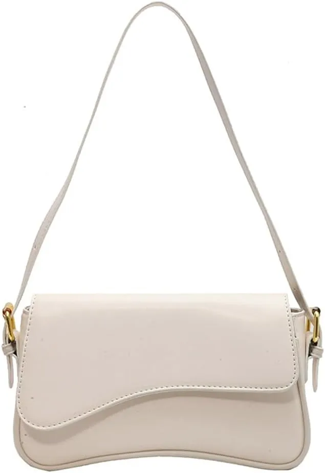 Women Satchel Tote Bag PU Leather Top Handle Bag Buckle Flap Shoulder Bag Trendy Armpit Hobo Bag Shopper Bag