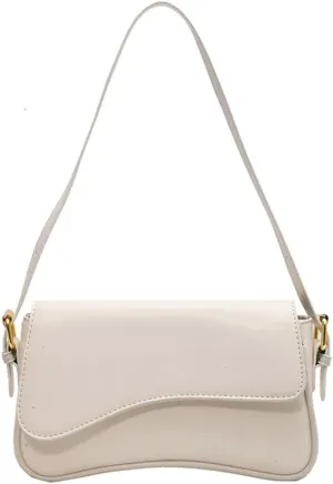 Women Satchel Tote Bag PU Leather Top Handle Bag Buckle Flap Shoulder Bag Trendy Armpit Hobo Bag Shopper Bag