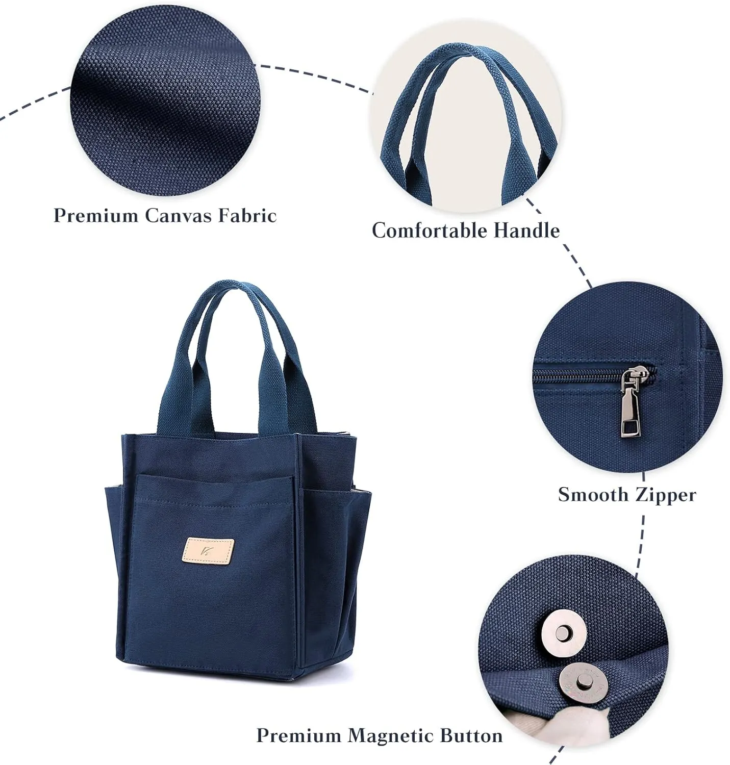 Women Shoulder Bag Casual Handbag Canvas Tote Purse Ladies Top Handle Bag