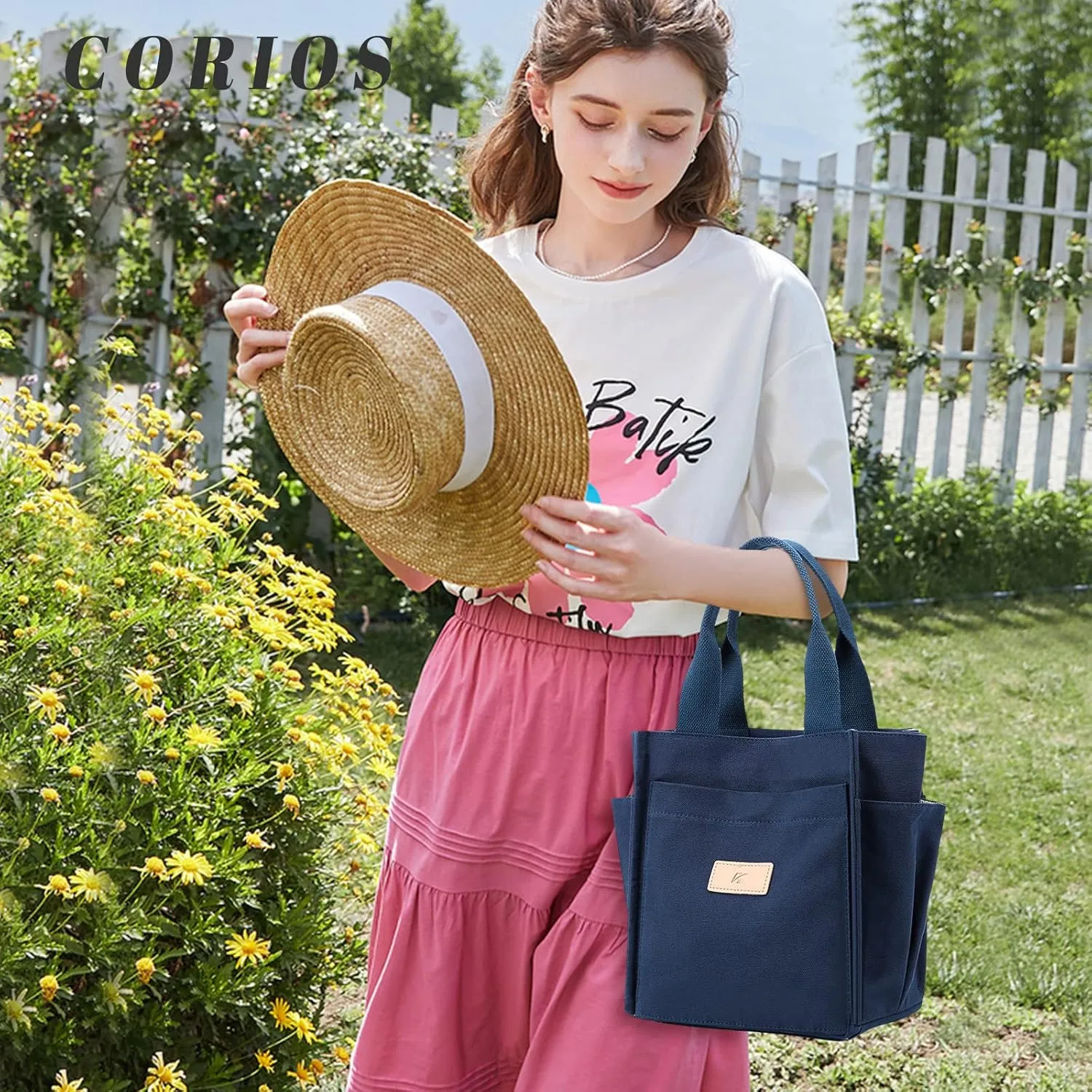 Women Shoulder Bag Casual Handbag Canvas Tote Purse Ladies Top Handle Bag