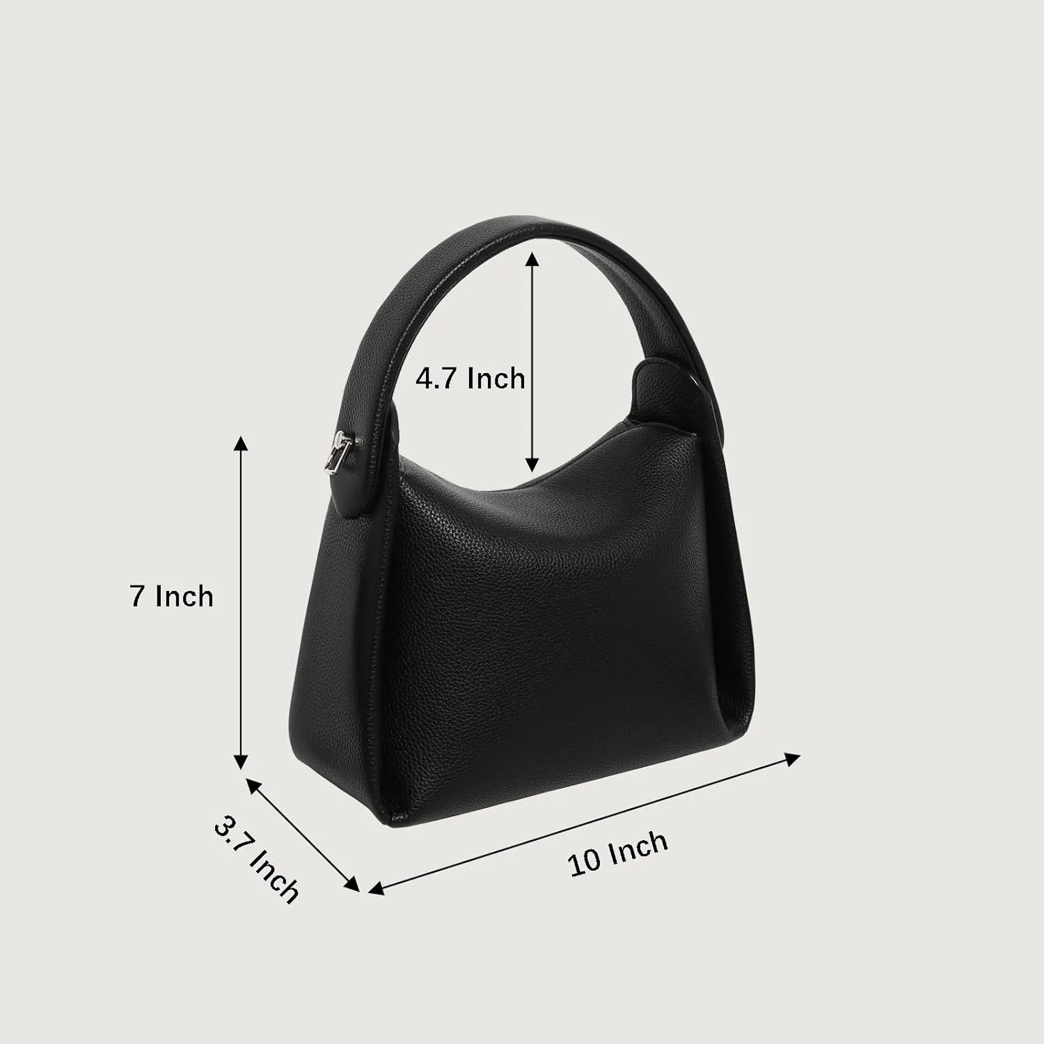 Women Top Handle Handbag Medium Leather Dumpling Bag Designer Crossbody Purse with Detachable Strap