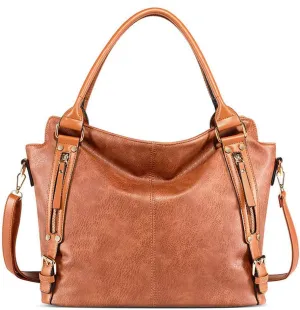 Women Top Handle Satchel Leather Handbag And Purse Shoulder Bag Big Tote