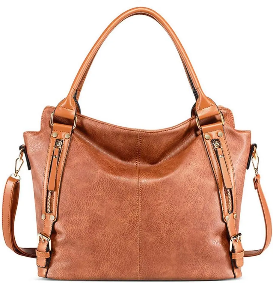 Women Top Handle Satchel Leather Handbag And Purse Shoulder Bag Big Tote