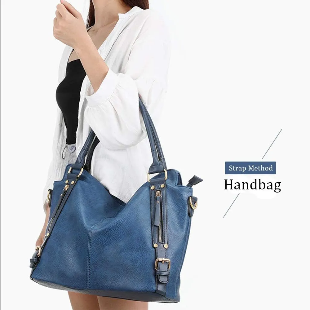 Women Top Handle Satchel Leather Handbag And Purse Shoulder Bag Big Tote