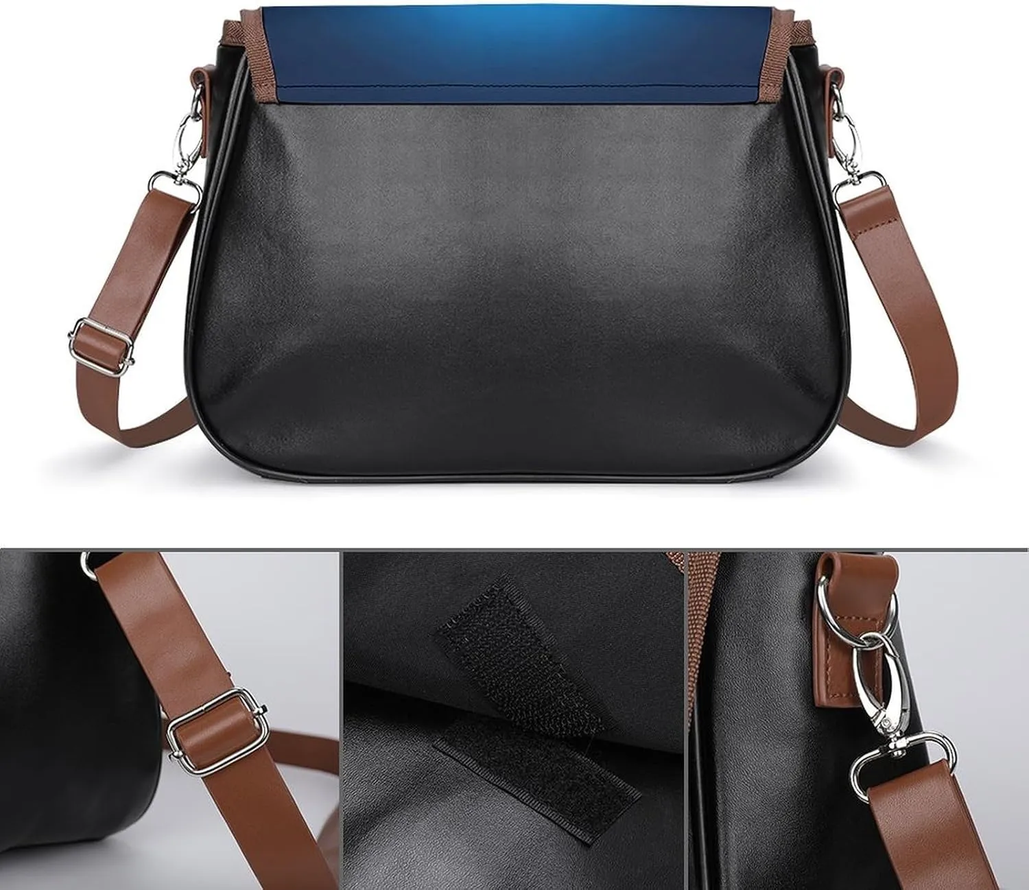 Womens Casual Crossbody Bag, Small PU Leather Shoulder Bag Travel Messenger Bags