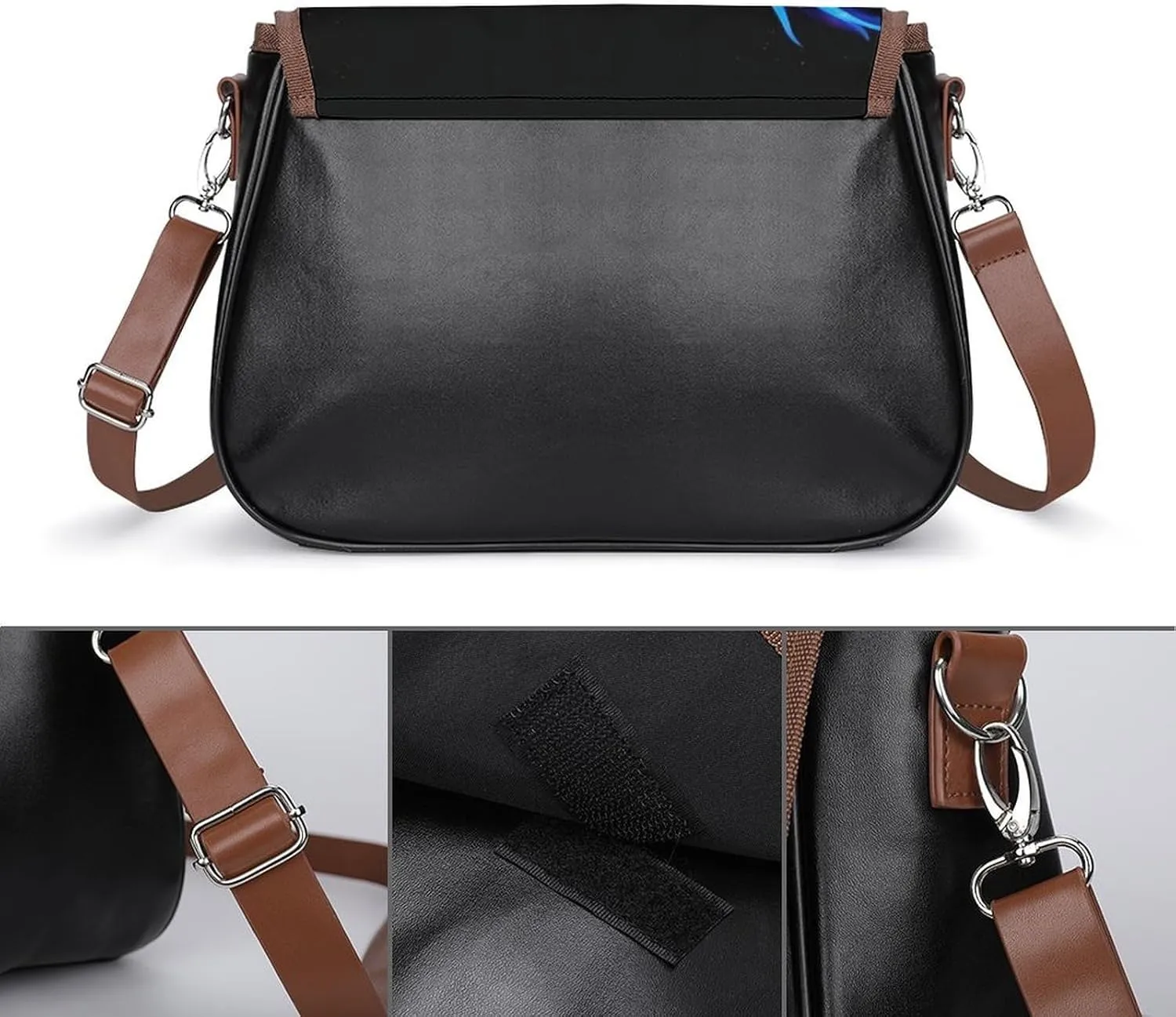 Womens Casual Crossbody Bag, Small PU Leather Shoulder Bag Travel Messenger Bags
