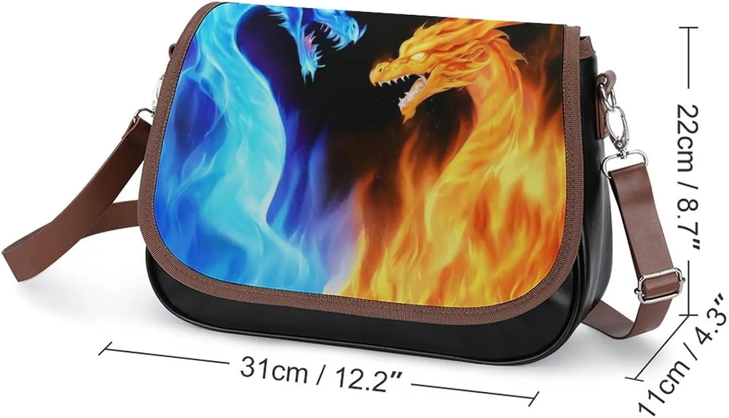 Womens Casual Crossbody Bag, Small PU Leather Shoulder Bag Travel Messenger Bags