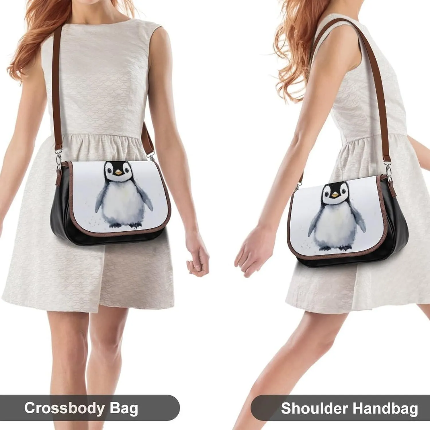 Womens Casual Crossbody Bag, Small PU Leather Shoulder Bag Travel Messenger Bags