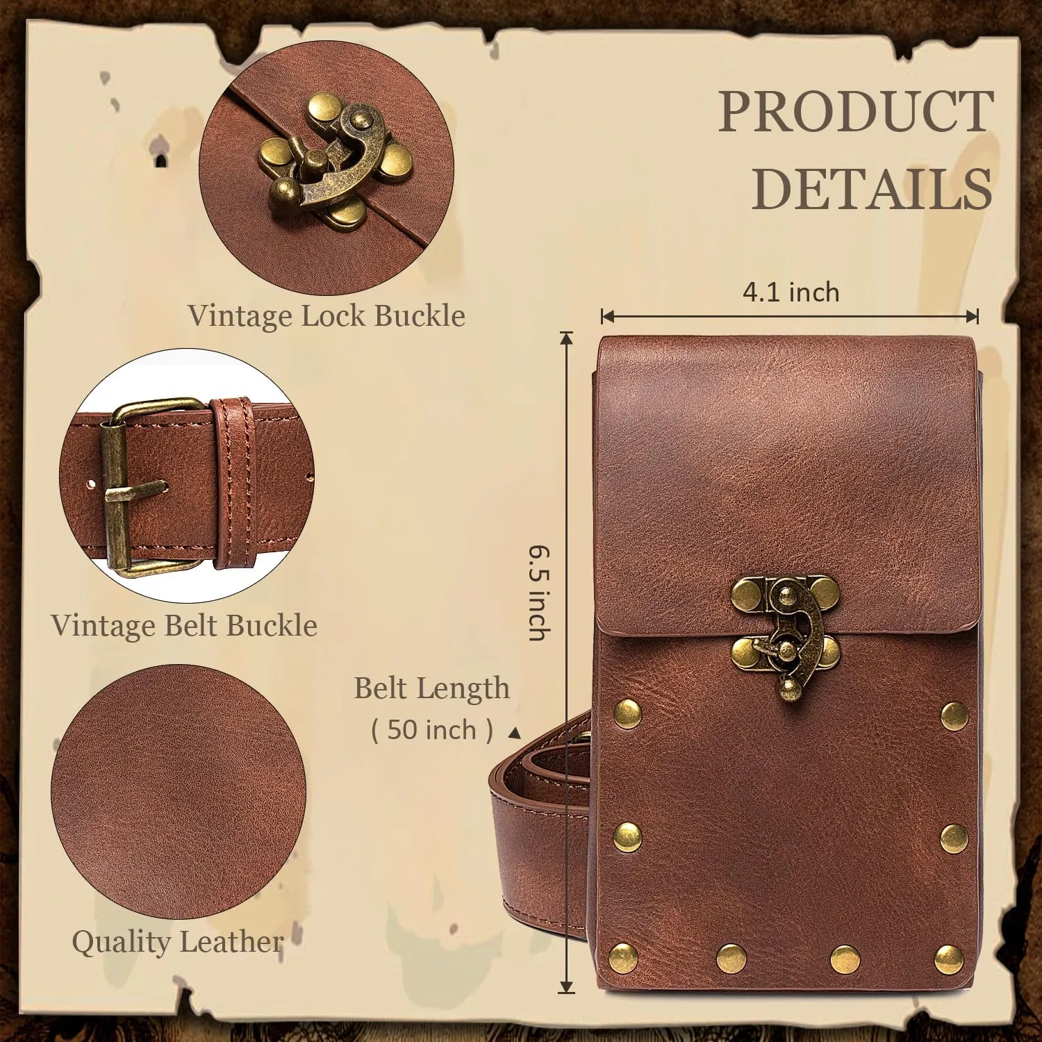 Womens Corset Belt Belt Pouch Waist Bag Fanny Pack Phone Holder Medieval Renaissance Costume Accessories