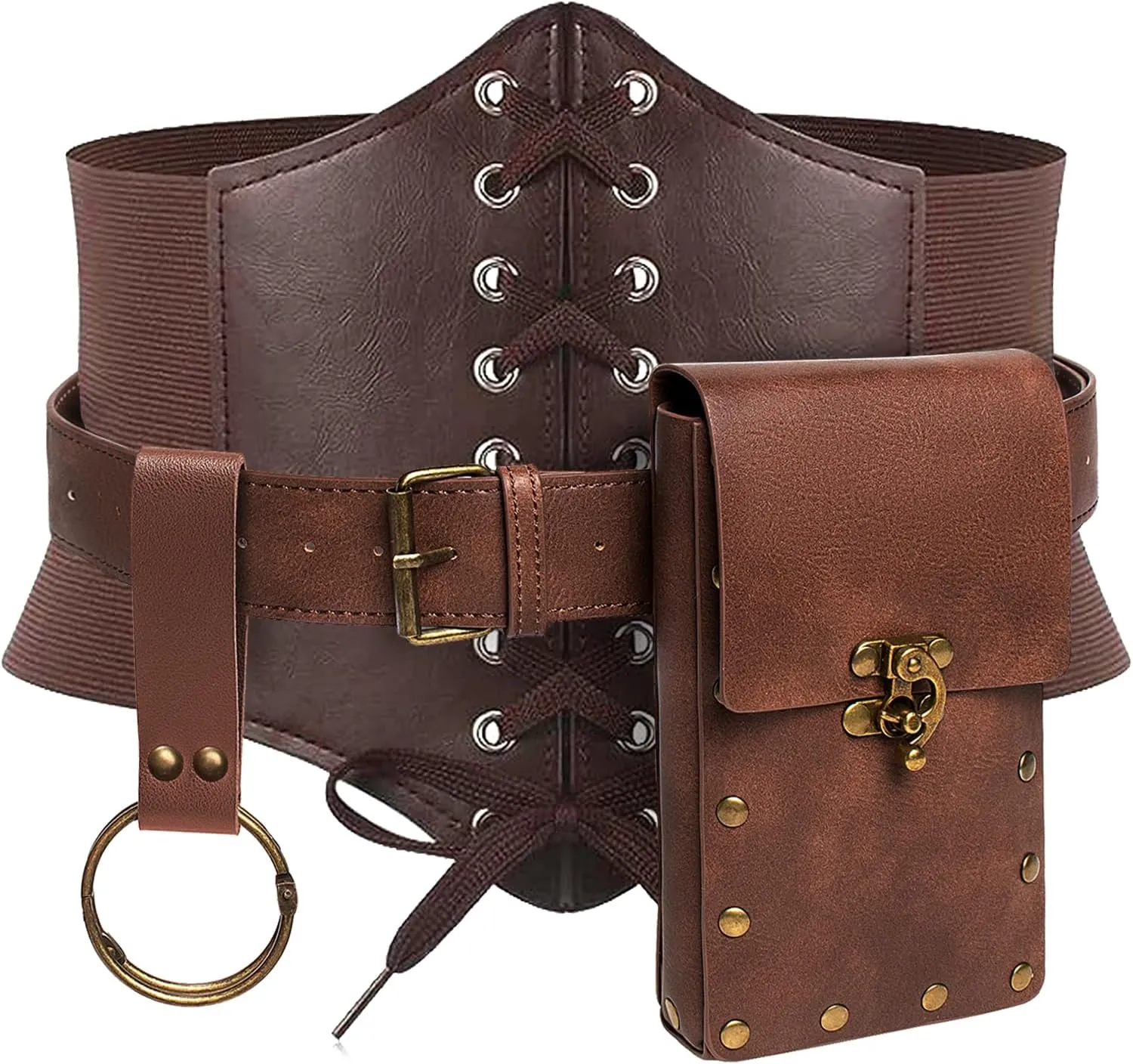 Womens Corset Belt Belt Pouch Waist Bag Fanny Pack Phone Holder Medieval Renaissance Costume Accessories