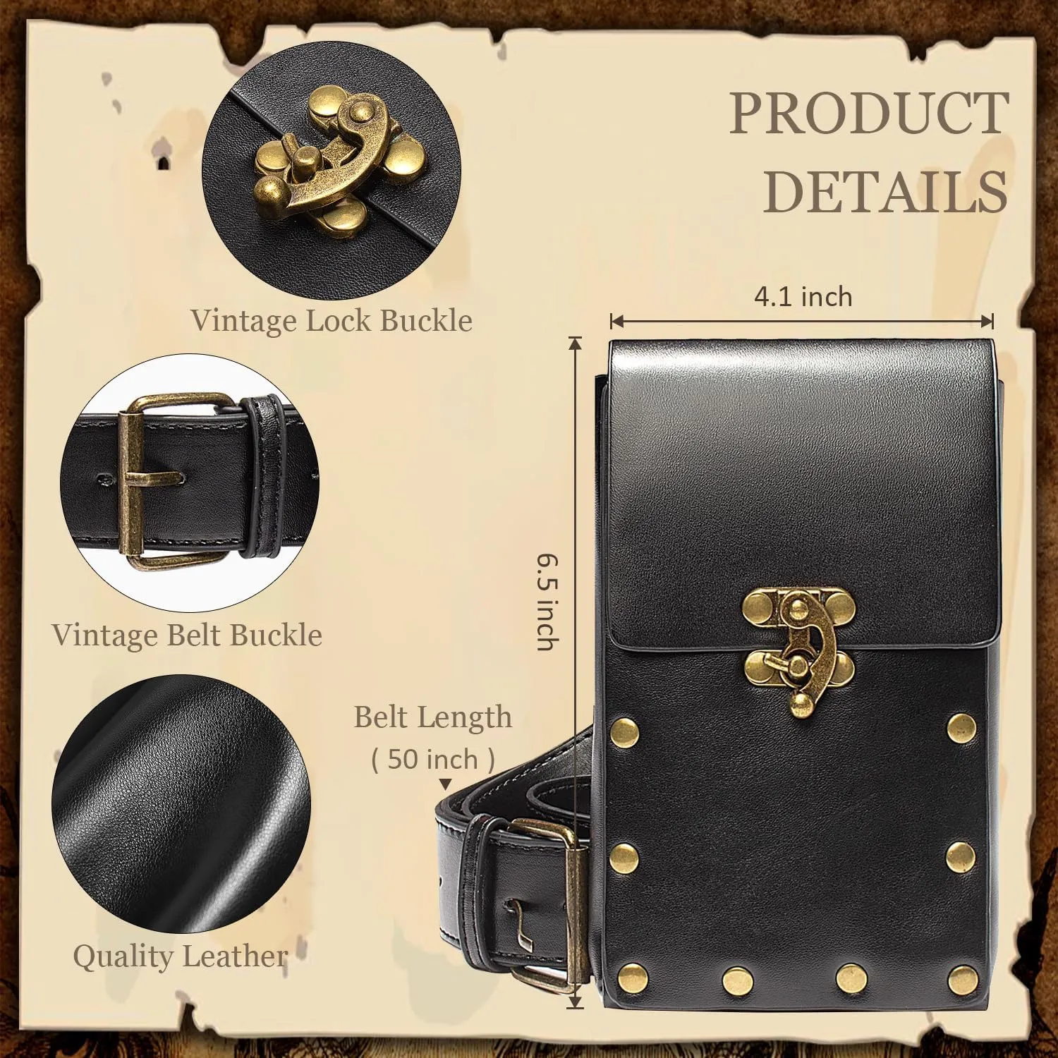 Womens Corset Belt Belt Pouch Waist Bag Fanny Pack Phone Holder Medieval Renaissance Costume Accessories