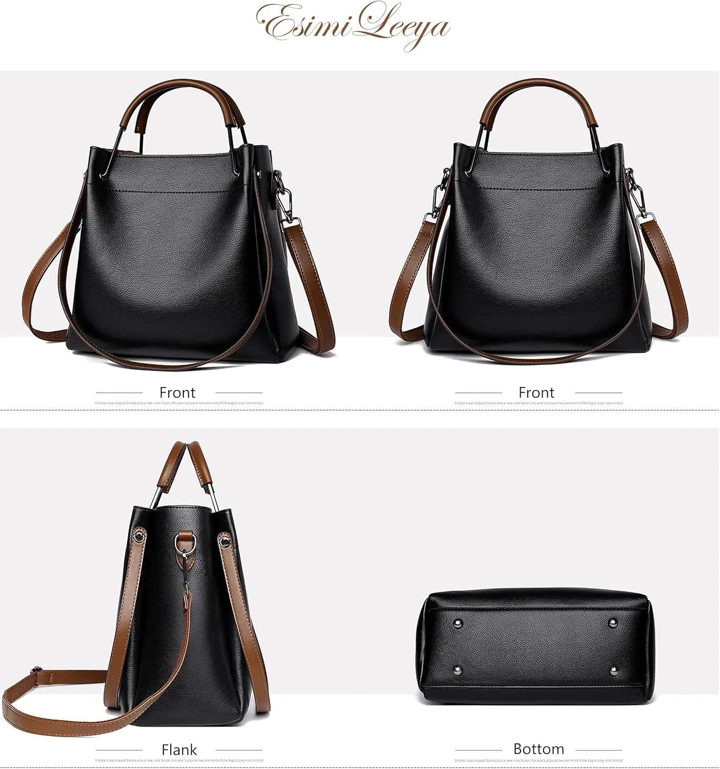 Women's Cross Body Purses and Handbags Top Handle Bags (3 Straps,Metal Hand  Shoulder Crossbody Straps)