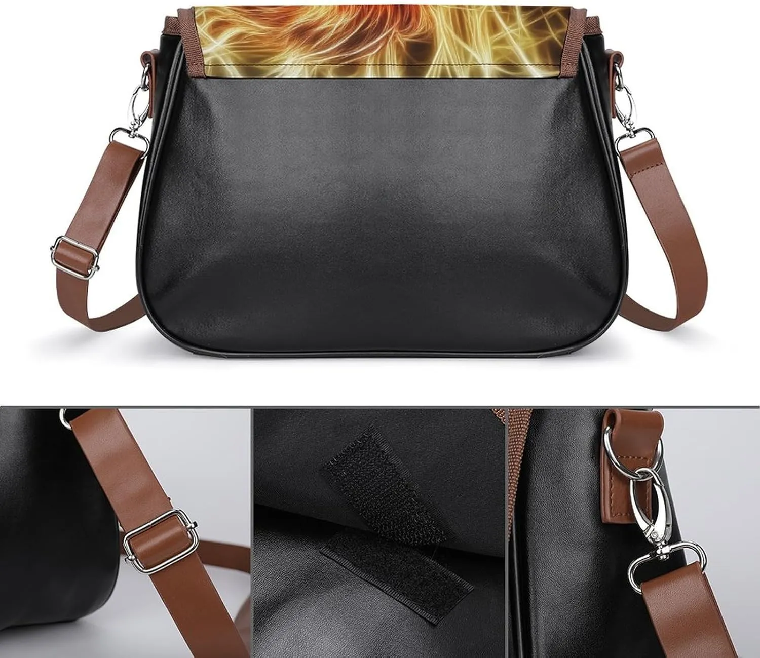 Womens Crossbody Purse Lightweight PU Leather Shoulder Bag Waterproof Messenger Bags