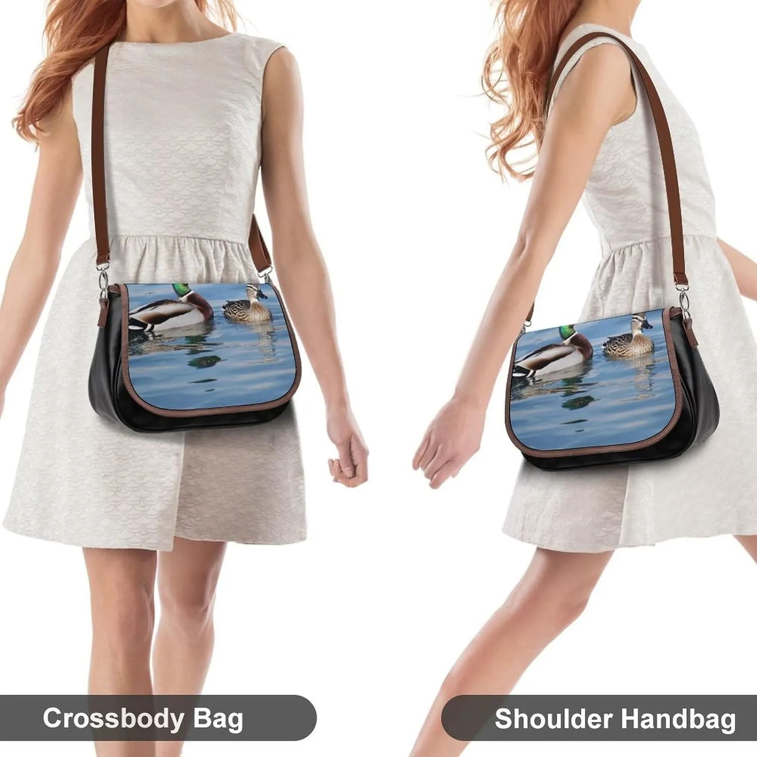 Womens Crossbody Purse Lightweight PU Leather Shoulder Bag Waterproof Messenger Bags