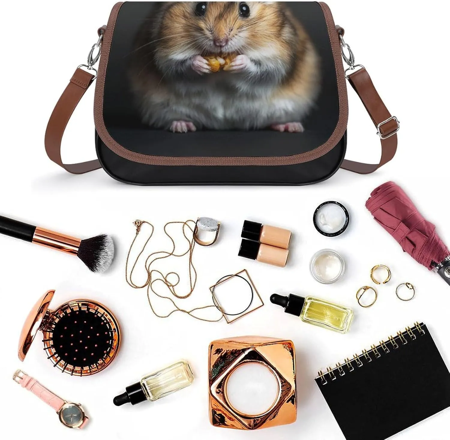 Womens Crossbody Purse Lightweight PU Leather Shoulder Bag Waterproof Messenger Bags